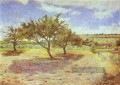 Apfelbäume in Blüte Beitrag Impressionismus Primitivismus Paul Gauguin Szenerie
